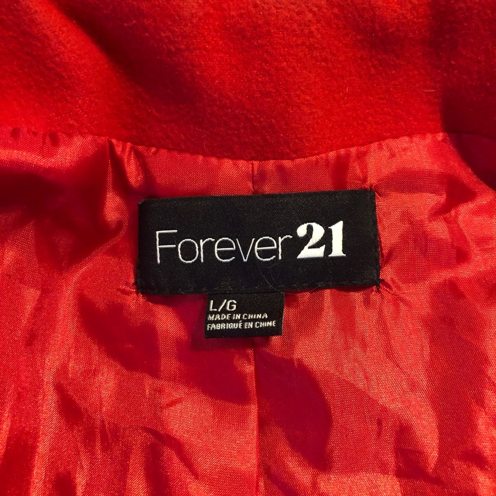 Forever 21 RED Peacoat, L - Picture 6 of 11